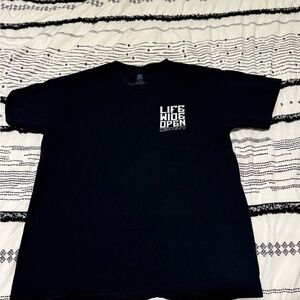 Life Wide Open Black T-Shirt